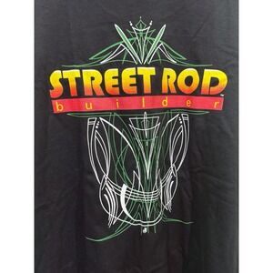 Vintage Hot Dog OG Street Rod Builder XL Cotton T-Shirt Black Graphic 2-sided
